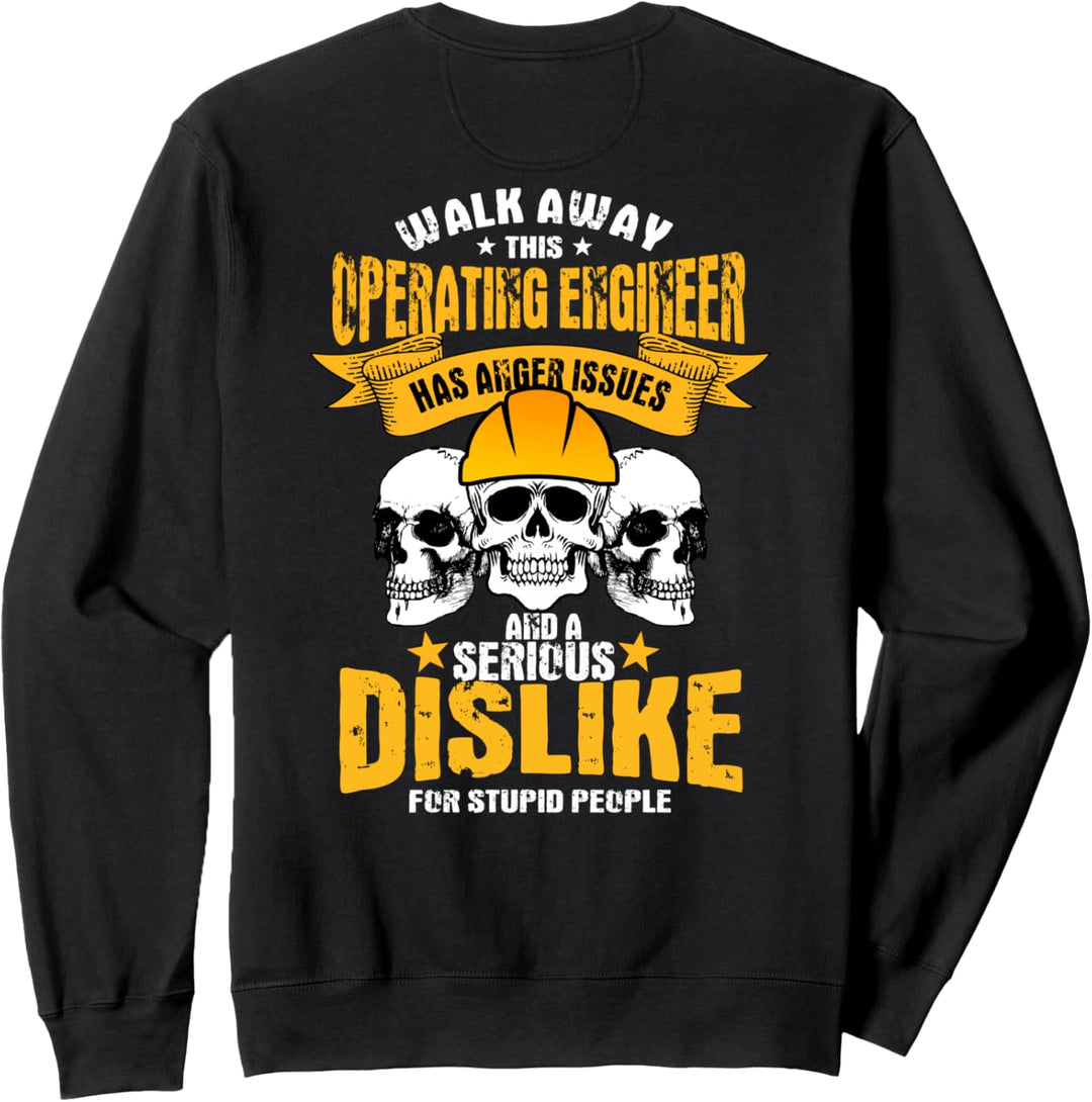 Betriebsingenieure entwerfen auf der Rückseite der Kleidung Sweatshirt