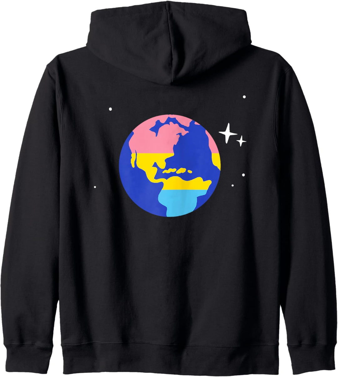 Pansexueller Planet Earth LGBTQ Pan Pride Flagge Weltraum Kapuzenjacke