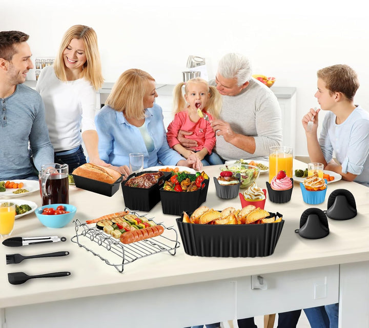 Silikonform Heissluftfritteuse für Cosori Turboblaze 5.5l/6l/6.2l/6.4l, 18 Stk Airfryer zubehör Set