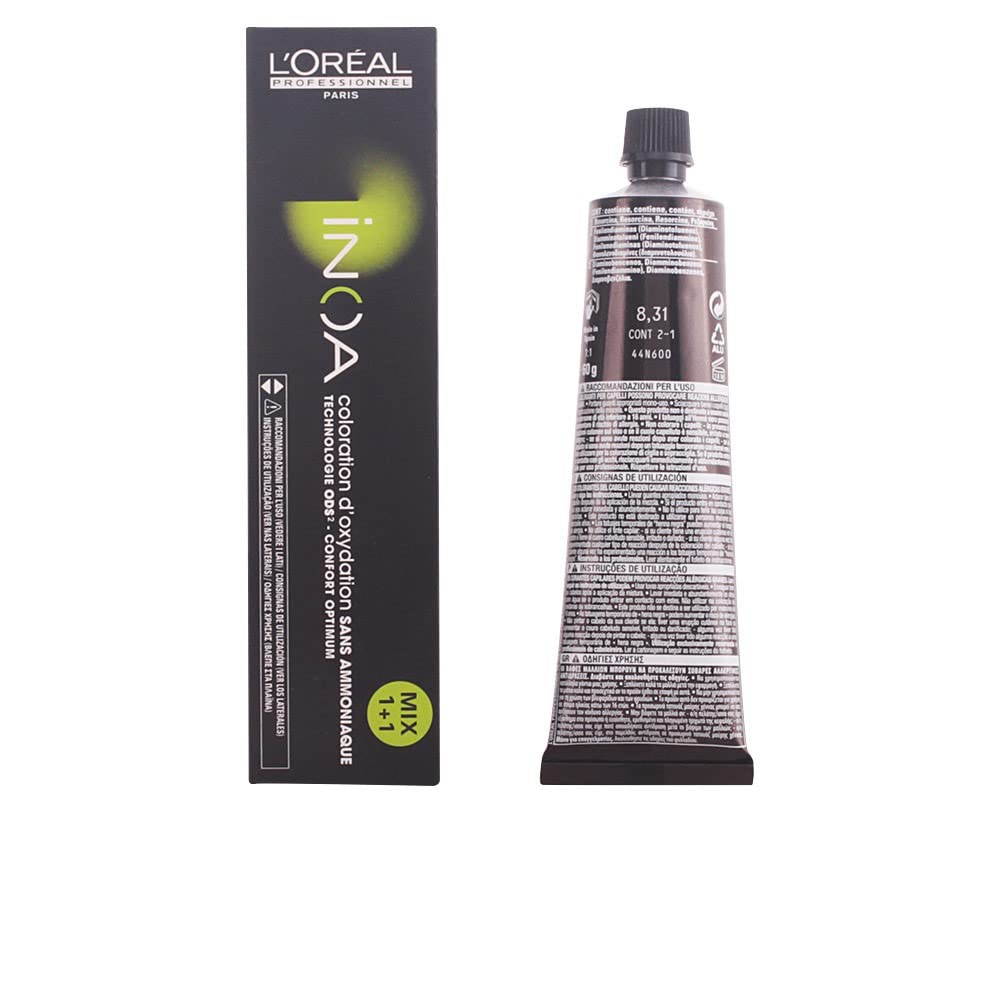 L'Oréal Professionnel Inoa Nr. 8.31 Hellblond, goldfarben, 60 g 8,31 hellblond goldasch 60 g (1er Pa