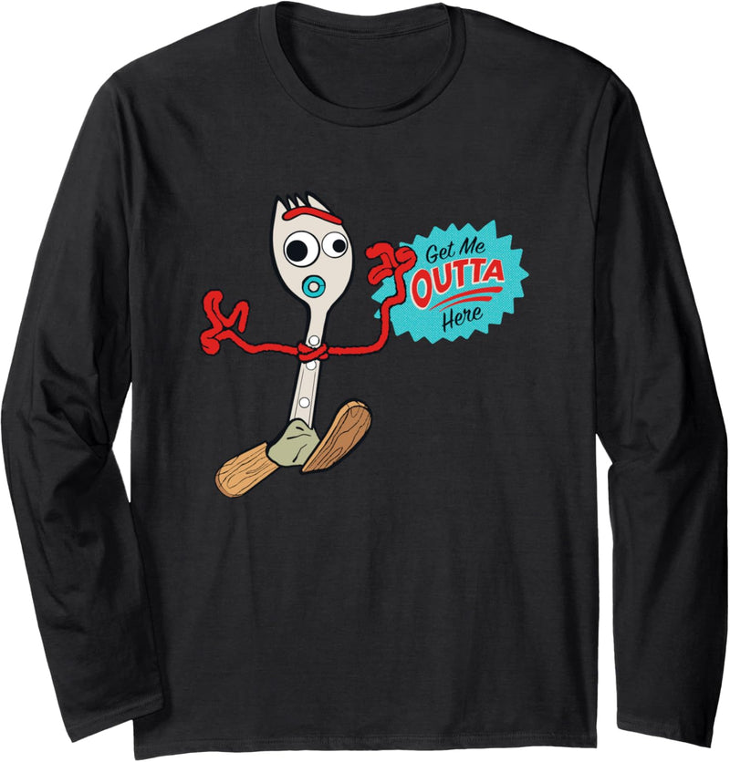 Disney Pixar Toy Story 4 Forky Get Me Outta Here Langarmshirt