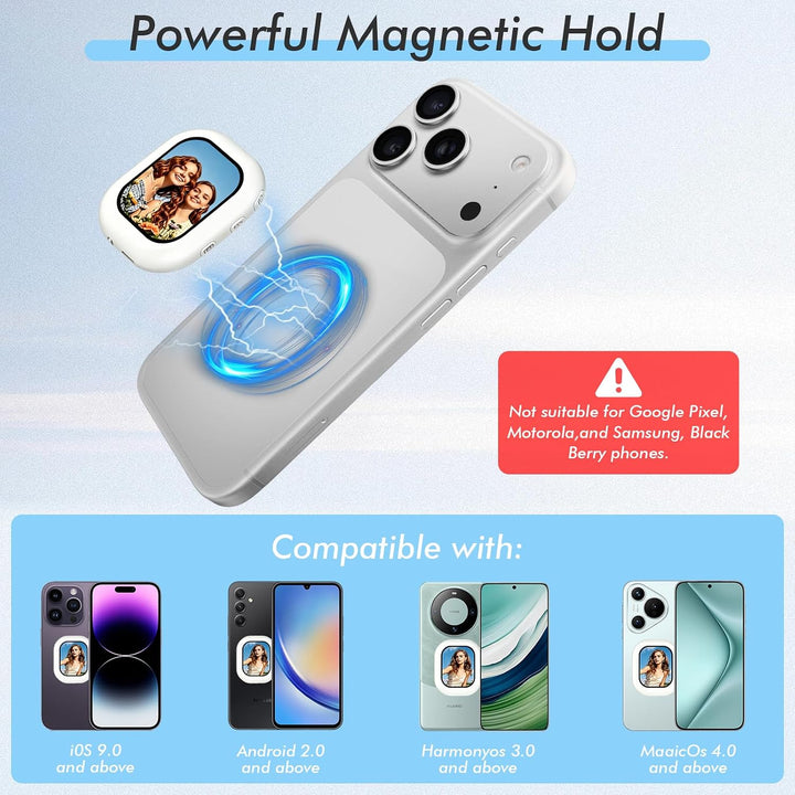 Handy Selfie Monitor für iPhone &amp; Android, 2.01 inch Kabellos Magnetischer Vlog Selfie Monitor Bilds