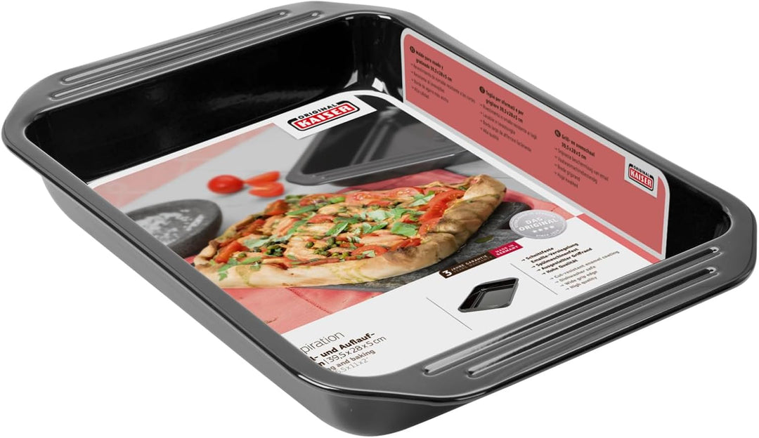 Original Kaiser Inspiration Lasagne Auflaufform gross 39,5x28x5cm, Bratform antihaftbeschichtet, sch