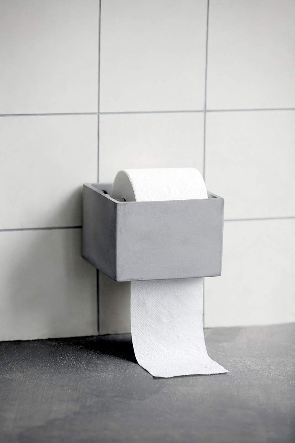 House Doctor Toilettenpapierhalter, Baumwolle, Polyester, Kunstseide, Zement, 14,7 x15x10