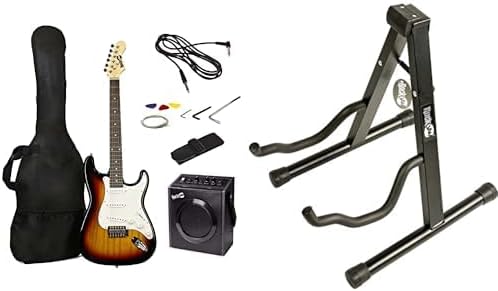 RockJam Full Size Electric Guitar Kit with 10-Watt Guitar Amp, Lessons, Strap, Gig Bag, Picks, Whamm