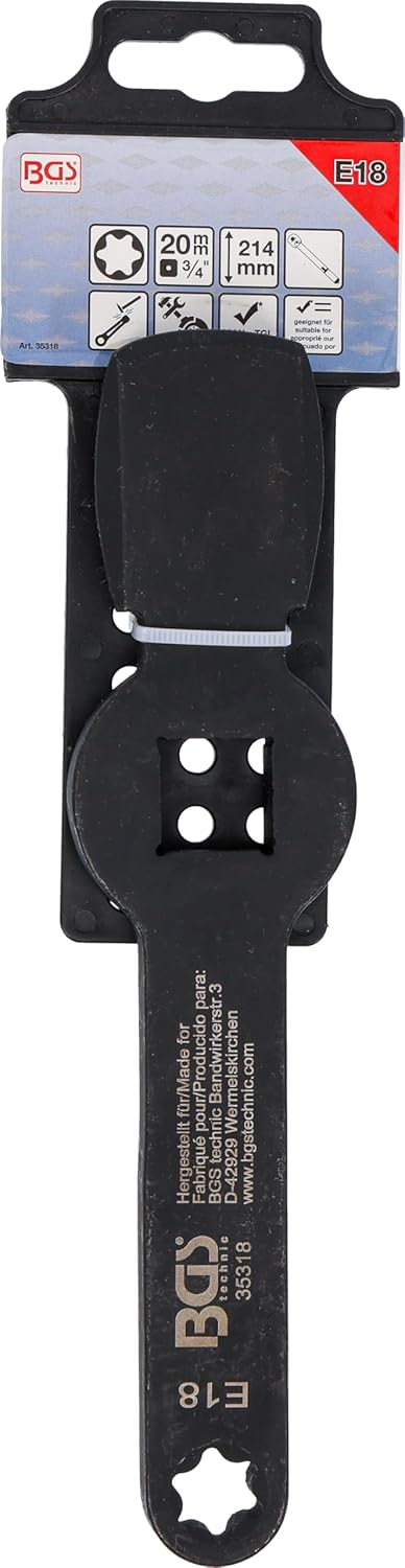 BGS 35318 | Schlag-Ringschlüssel | E-Profil (für Torx) | mit 2 Schlagflächen | SW E18 Schlüsselweite