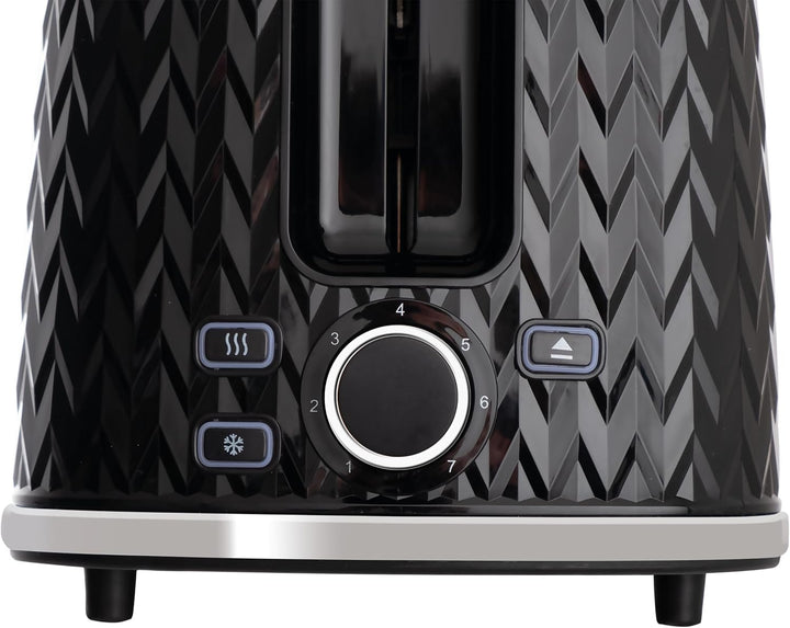 eldom TO265 Nele Toaster | 7 Röststufen | Defrost-Funktion | mit integrierten Brötchenaufsatz | Krüm