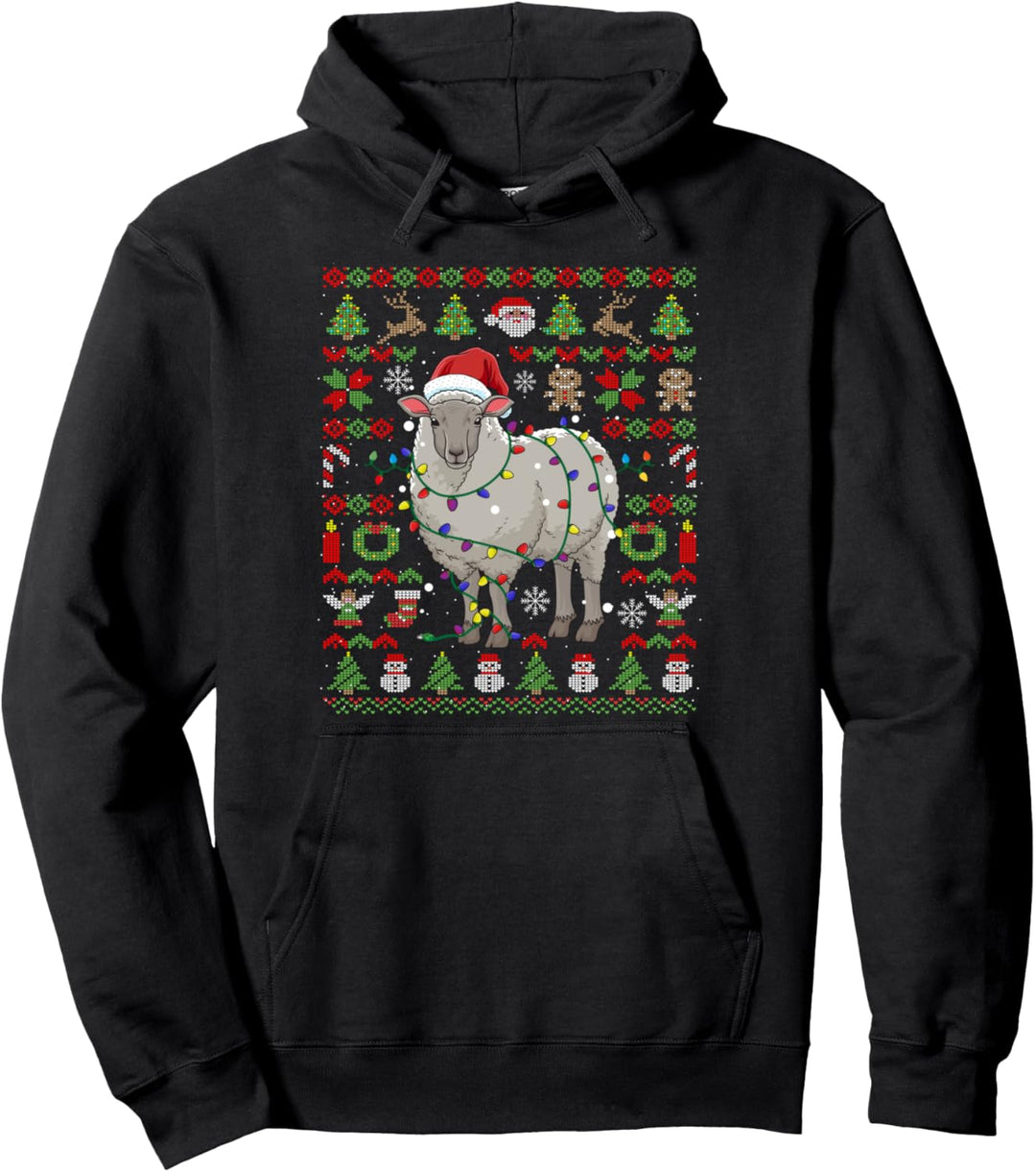 Ugly Christmas Schaf Weihnachten Lustiges Geschenk Pullover Hoodie