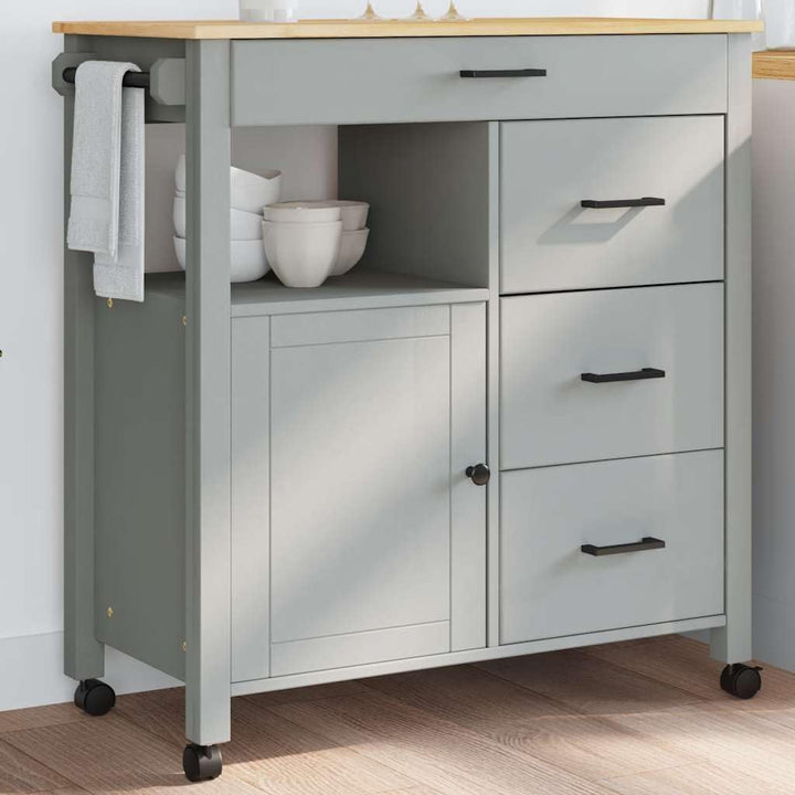vidaXL Küchenwagen, Servierwagen mit viel Stauraum, Beistellwagen für Küche Wohnzimmer Badezimmer, T