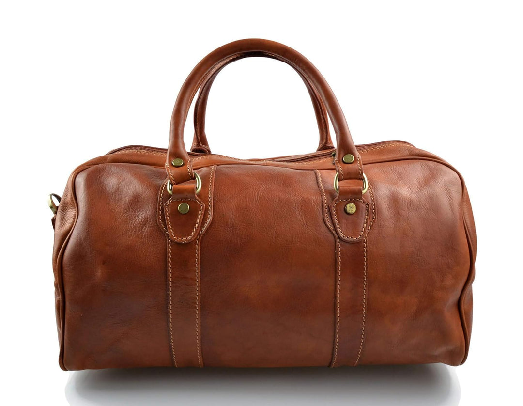 Leder reisetasche manner damen mit griffen schultertasche leder honig tasche made in Italy weekend t