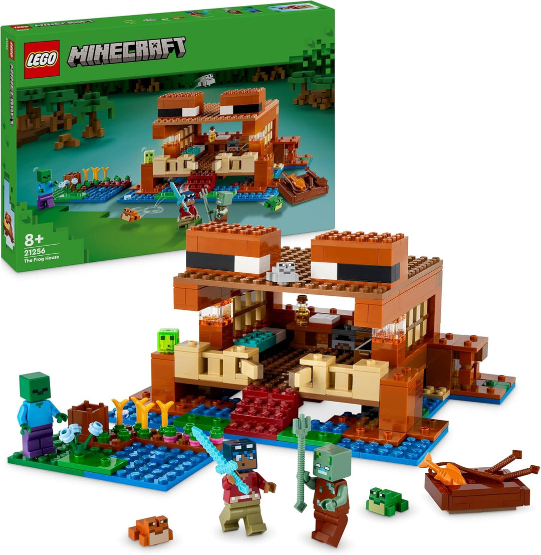LEGO Minecraft Das Froschhaus, Spielzeug-Haus mit Figuren inkl. Zombie & Minecraft Hinterhalt am Net