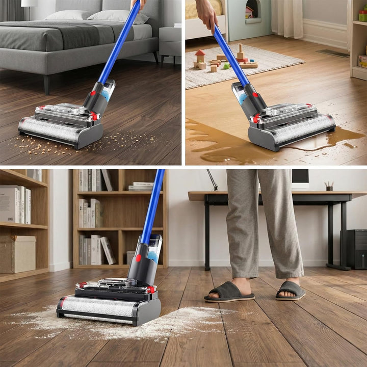 Bürste Wischaufsatz kompatibel für Dyson V7/V8/V10/V11/V15 Staubsauger, 2-IN-1 Elektrischer Bodenwis