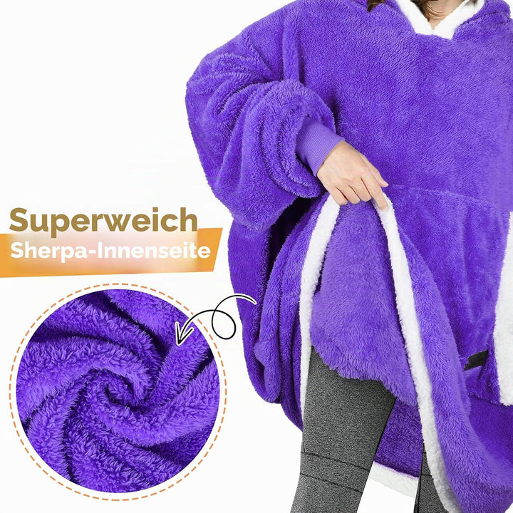 Catalonia Classy Decke mit Ärmel Oversize Hoodie Kuscheldecke-Kuscheldecke Zum Anziehen mit Ärmeln u