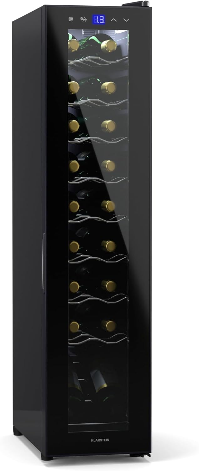 Klarstein Weinkühlschrank,1 Zone Getränkekühlschrank mit Glastür, Leiser Indoor/Outdoor Kühlschrank,