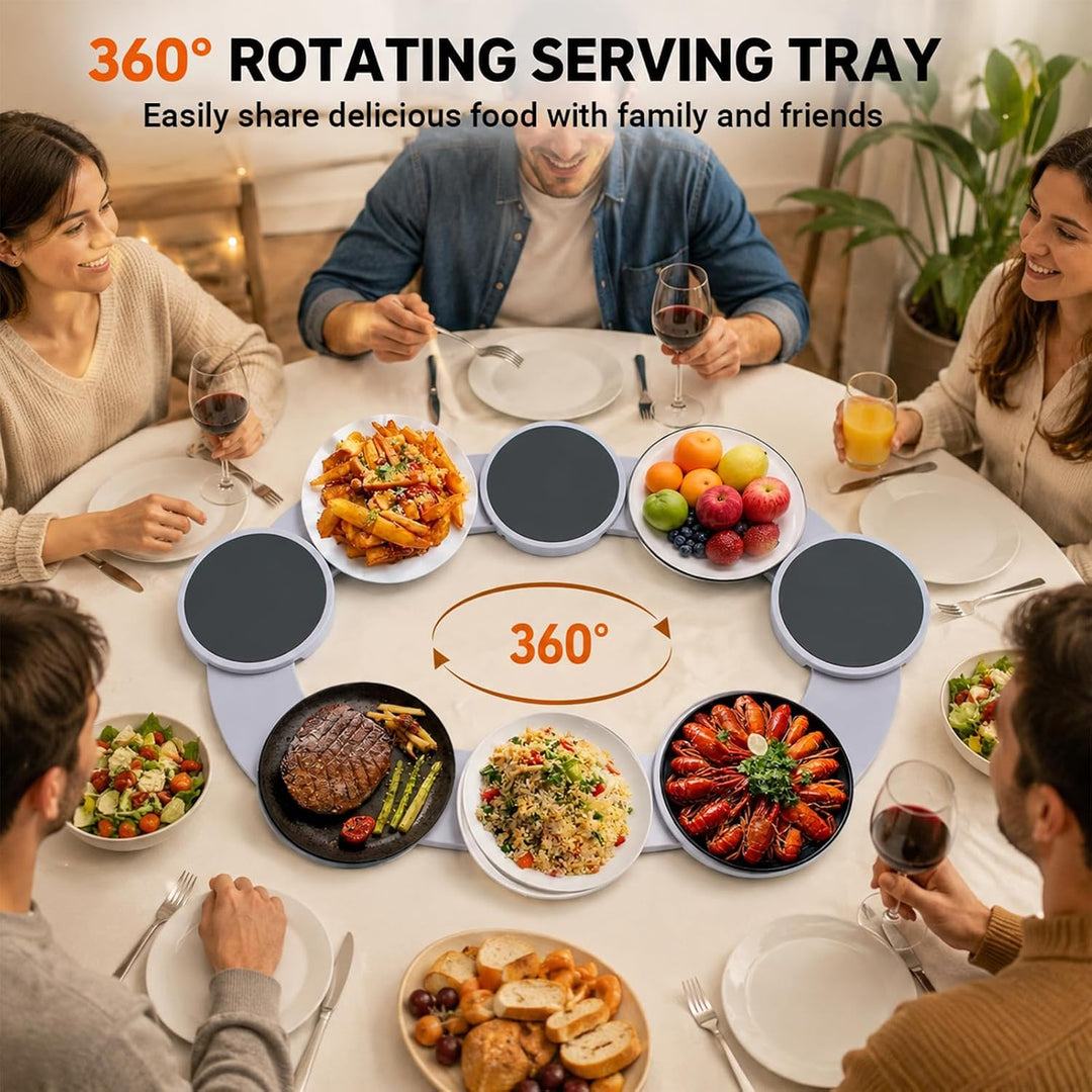 Drehplatte, Lazy Susan Drehteller Tablett ABS 360° Drehschale, Drehbares Tablett für Lebensmittel Dr