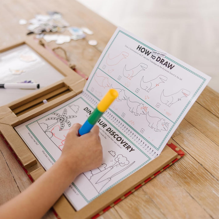 Melissa & Doug | Natural Play: Spielen, Zeichnen, Kreieren, Wiederverwendbares | Mal & Magnet-Set -