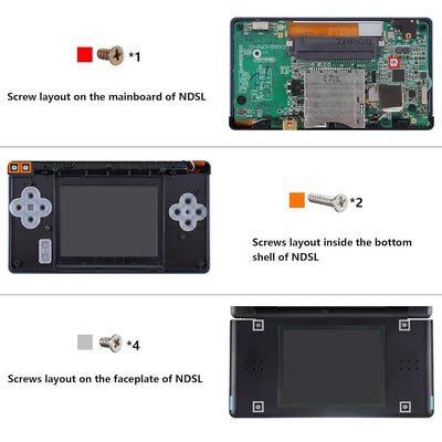 eXtremeRate Full Gehäuse Case für Nintendo DS Lite NDSL, DIY-Ersatz Voll Hülle&Knöpfen&Screen Protec