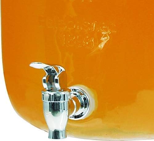 Getränkespender mit Hahn 4L Glas Glance Zapfhahn Wasserspender Limonadenspender Saftspender Dispense
