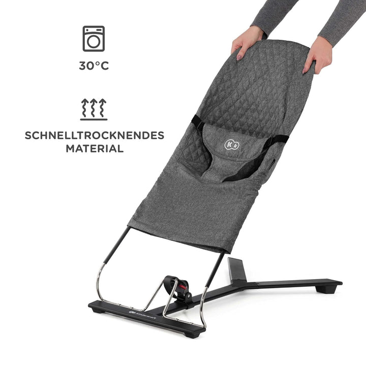 Kinderkraft Babywippe MIMI, Spielbügel mit 2 Spielzeuge, verstellbare Rückenlehne, Weiches Material,