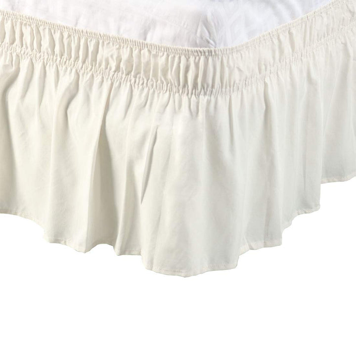 Piccocasa: Betthusse aus gebürstetem Polyester mit drei Stoff-Seiten, elastische Staub-Rüschen, einf
