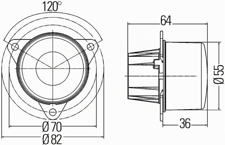 HELLA - Nebelschlussleuchte - LED - 12V - Anbau - Lichtscheibenfarbe: glasklar - Kabel: 500mm - Stec