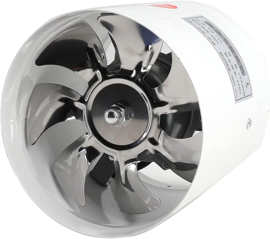 ECUTEE Rohrventilator 150mm Abluftventilator 6 inch Luftabsauger Abluft Zuluft Inline-Rohrlüfter Hoh