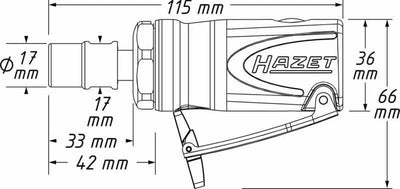 Hazet 9032M-1 Mini-Stabschleifer, gerade