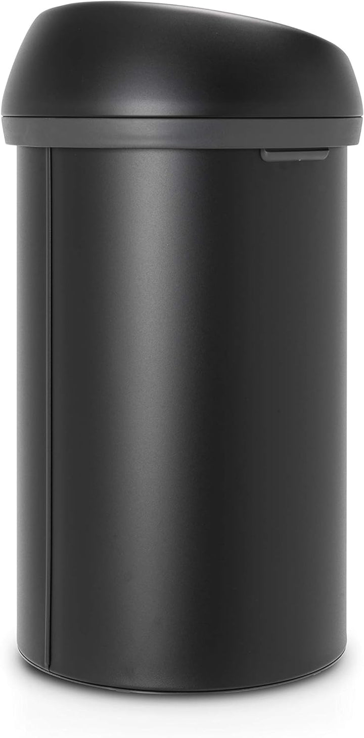 Brabantia Grosser Mülleimer mit Touch-Funktion, Stahl, Mineral Mondlicht Schwarz, (60L) UK 60 Liter