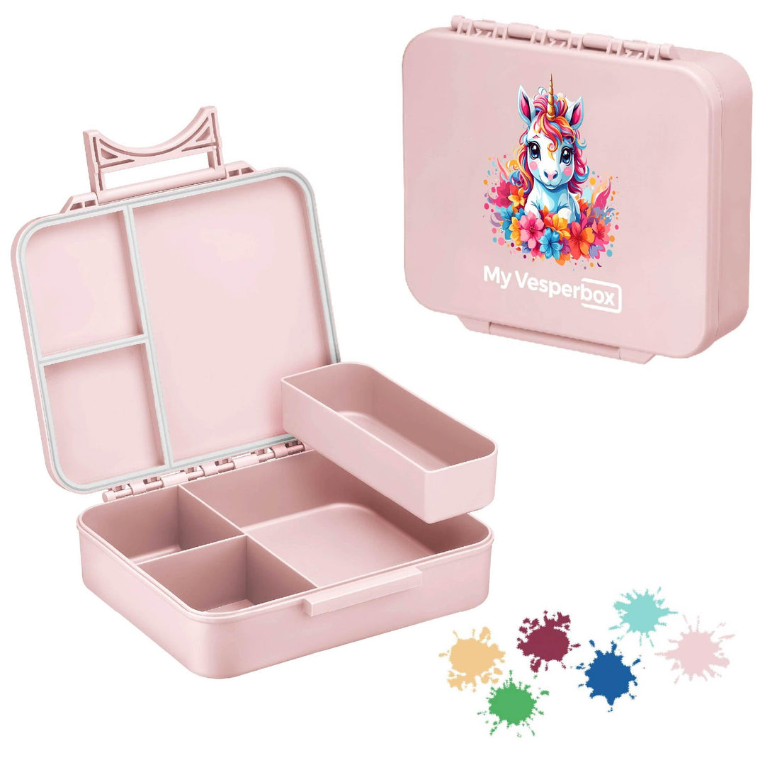 My Vesperbox® Brotdose für Kinder mit Fächern Liv [MADE IN GERMANY] - Lunchbox mit Trennfächern - Be
