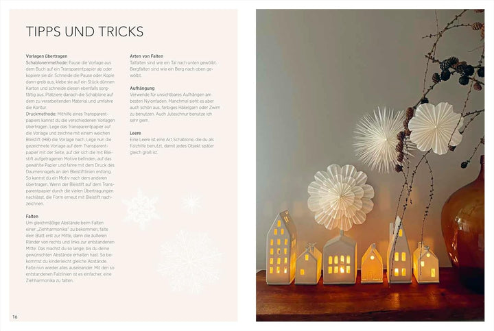 Weihnachtsdeko basteln – Weihnachtliche Papierdeko: Sterne, Kränze, Baumschmuck: Papierbasteln für d