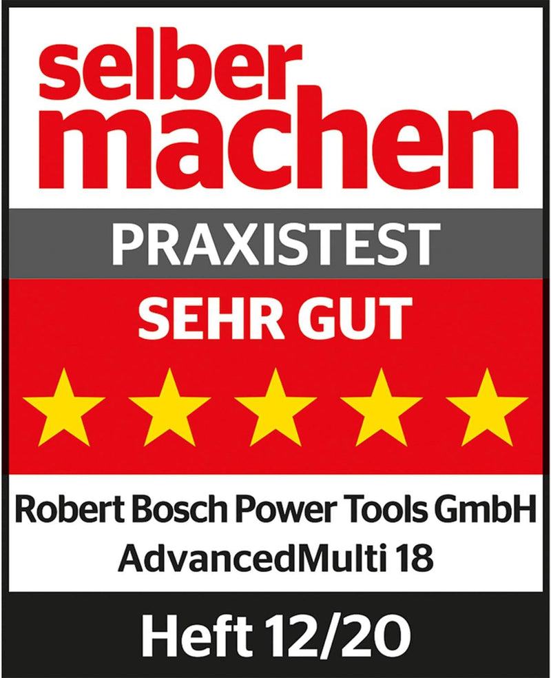 Bosch Akku Multifunktionswerkzeug AdvancedMulti 18 (1 Akku, 18 Volt System, im Koffer) Set | 1 Akku