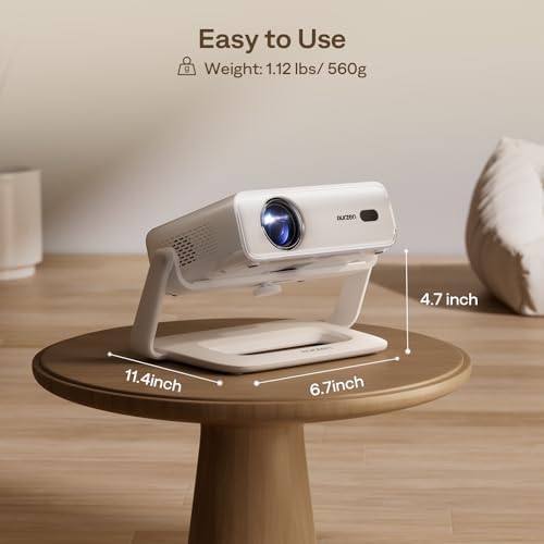 Aurzen Eazze D1 Smart Beamer und 180° Verstellbarer Projektor-Ständer im Bundle – Heimkino-bereit, k