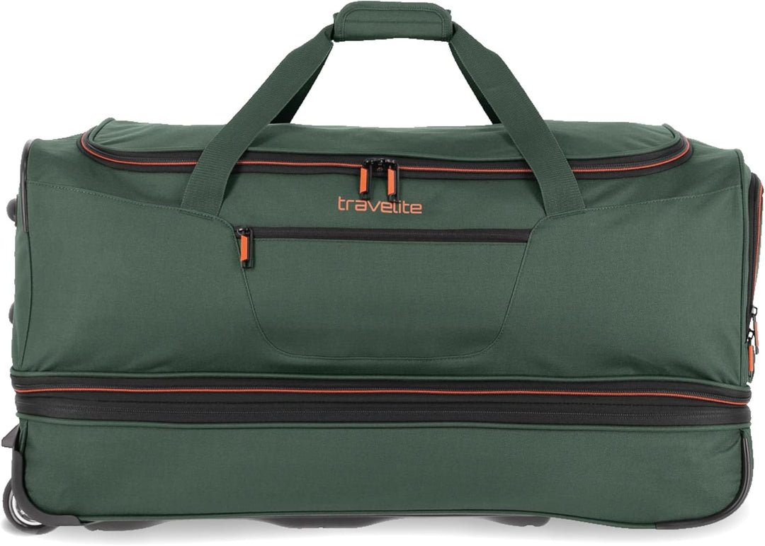 travelite 2-Rad Trolley Reisetasche Gr. L mit Dehnfalte, Gepäck Serie BASICS: Weichgepäck Reisetasch