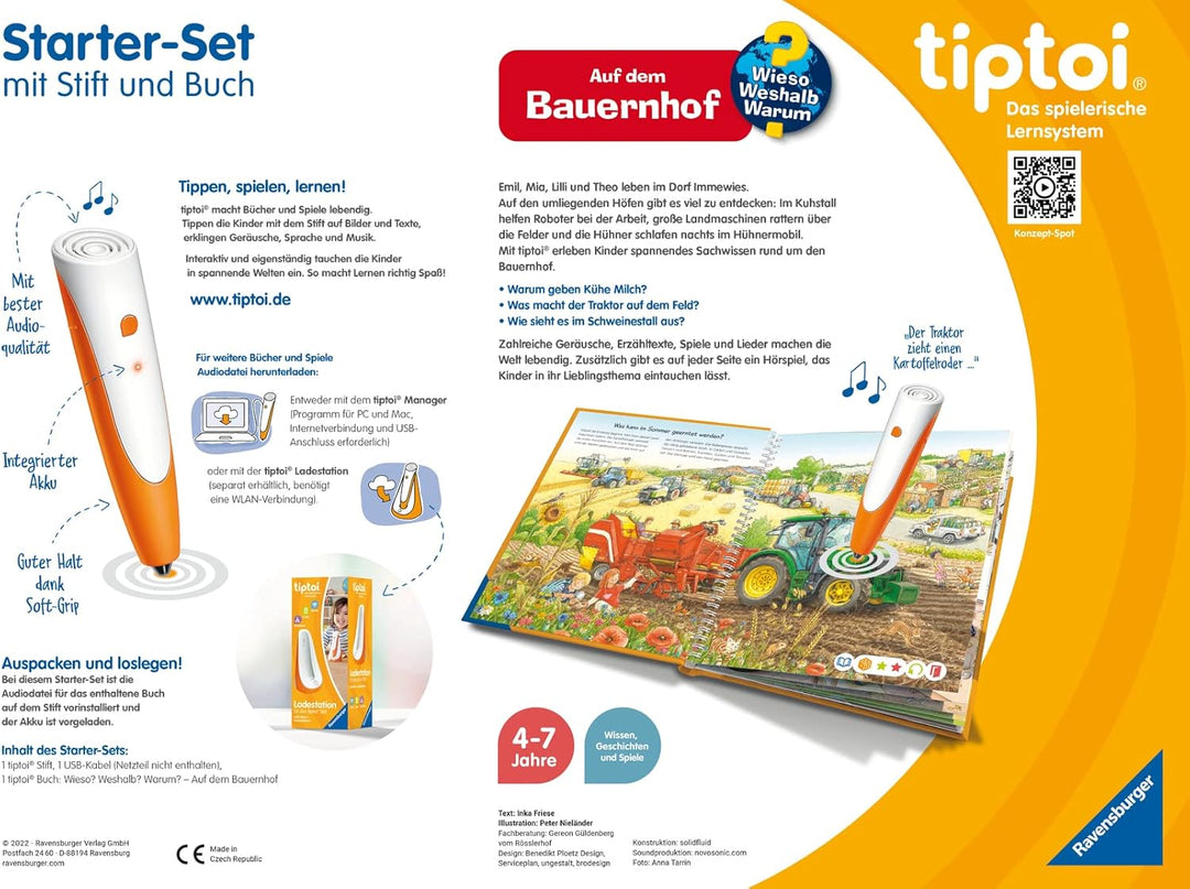 Ravensburger tiptoi Starter-Set 00114: Stift und Bauernhof-Buch & tiptoi Spiel 00107 - Der interakti