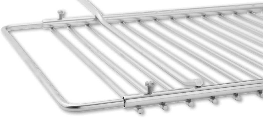 DEOS Edelstahl Grillrost Verstellbar 50-60 x 30 cm - Flexibler Rost für Kamine &amp; Feuerschale - Einst
