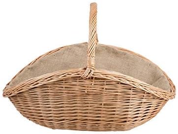 e-wicker24 Alles aus Weide Vollweidener Kaminkorb, naturfarbiger Kaminkorb aus Weide, Weidenkorb für