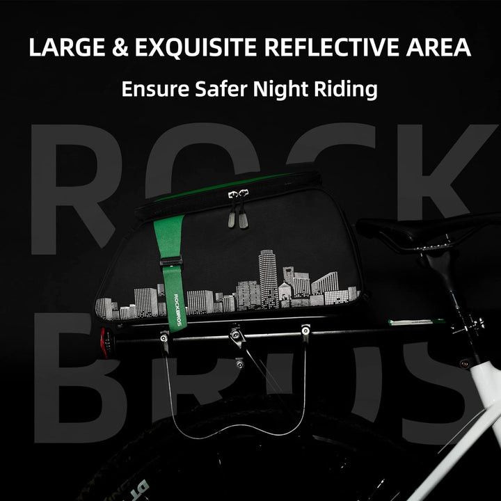 ROCKBROS Fahrrad Gepäckträgertasche 9L Fahrradtasche Transporttasche Wasserdicht Schwarz mit Regensc