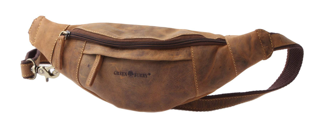 Green Burry Vintage Bauchtasche 2 1743A, Bauchtasche, Braun, one size Brown, Brown