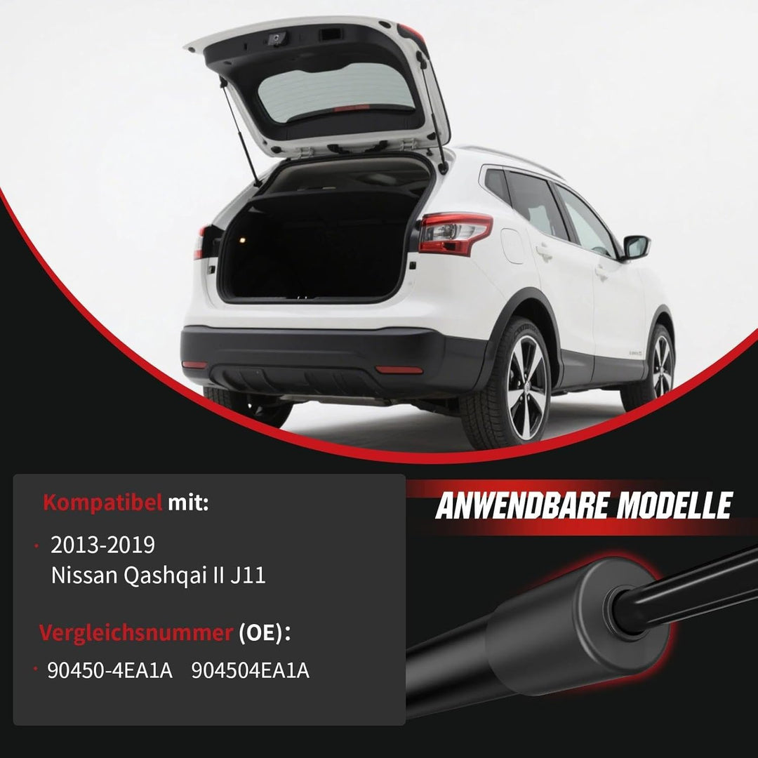 Gasfeder Heckklappe kompatibel mit Nissan Qashqai II J11 (2013–2019), OTUAYAUTO 2 Stück Heckklappend