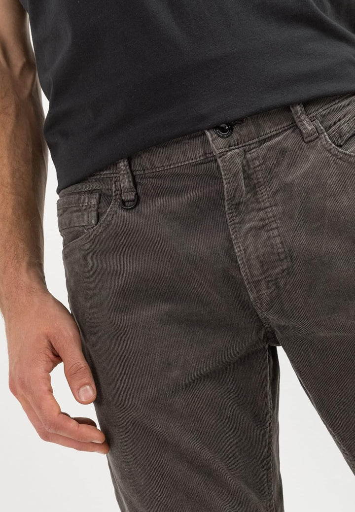 camel active Herren Regular Fit Hose Houston mit Struktur Jeans 31W / 34L Grau, 31W / 34L Grau