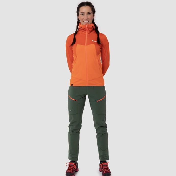 Salewa Damen Puez Hybrid Polarlite Hooded Fleece Women Softshelljacke XL SYRAH MELANGE, XL SYRAH MEL