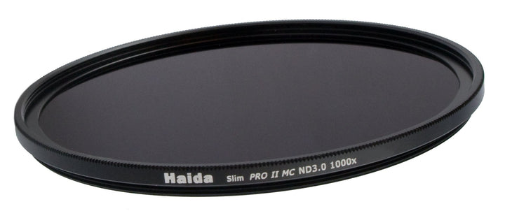 HAIDA Slim Graufilter PRO II MC (mehrschichtvergütet) ND1000x 77mm - Schlanke Fassung + Cap mit Inne