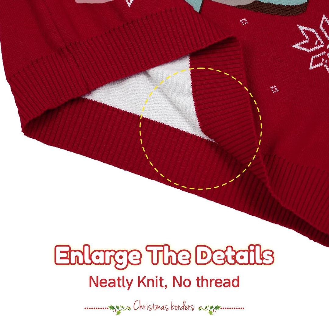 Minizone Baby Winter Strickpullover Weihnachten Langarm Sweatshirts Warme Kleidung 1-6 Jahre 1-2 Jah