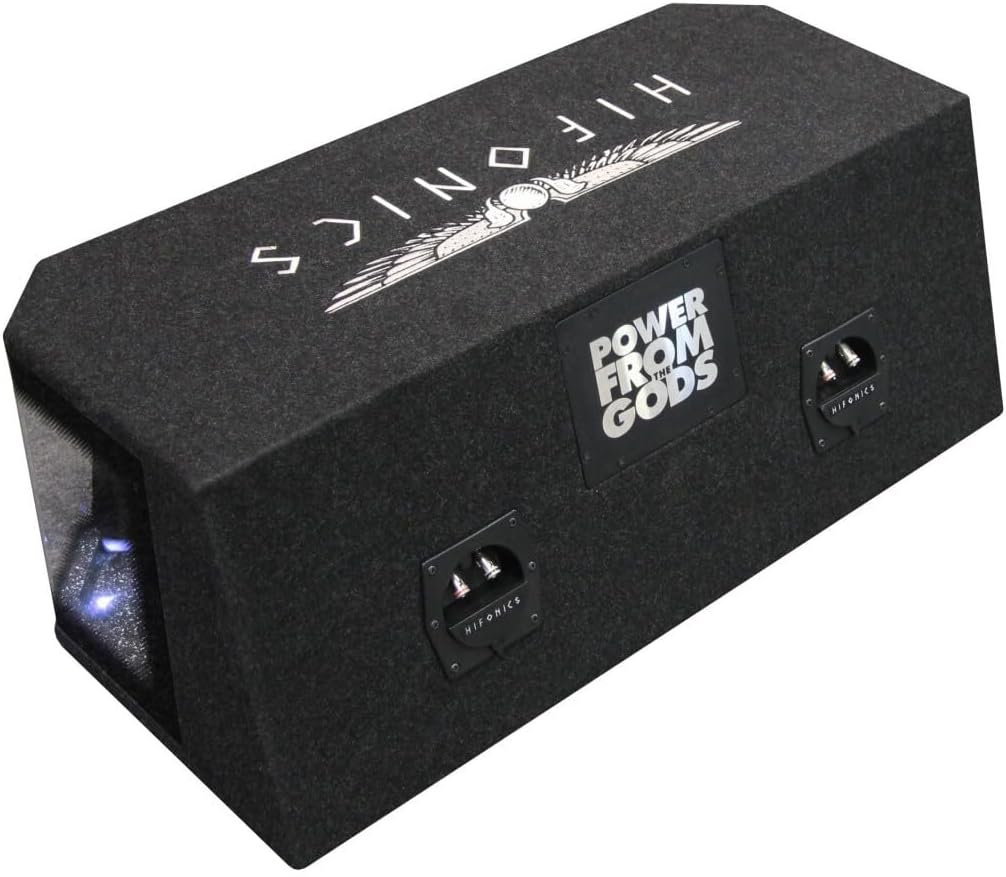 Hifonics Mercury MR8Dual - 2x20cm Gehäuse Subwoofer Flexport Skisack 200mm Doppelbass beleuchtet Kof