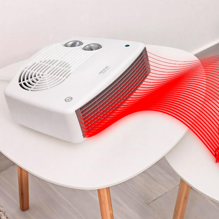 Cecotec Elektrischer Heizlüfter – Thermoventilator – ReadyWarm 3000 Horizon White. 3000 W, 2 Leistun