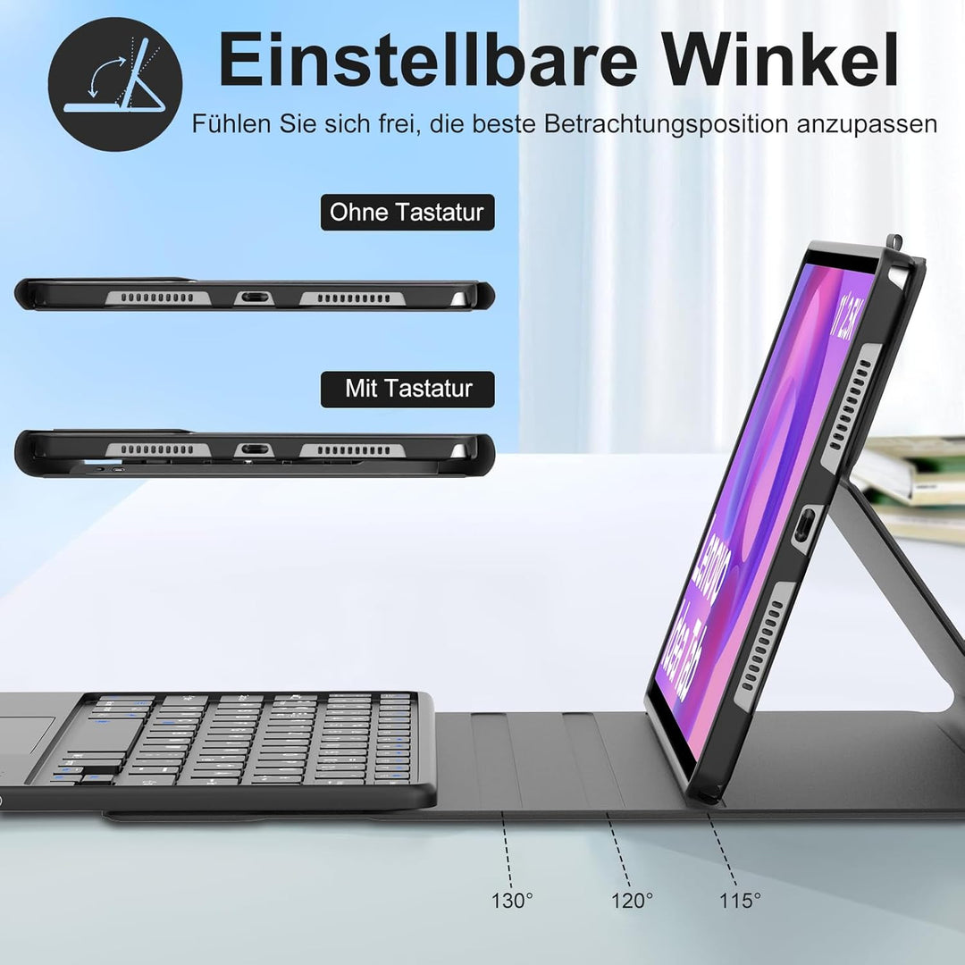 FOGARI Trackpad Tastatur für Lenovo Idea Tab 11 Zoll 2025/K11 Gen 2, Kabellose Abnehmbarer Multi Tou