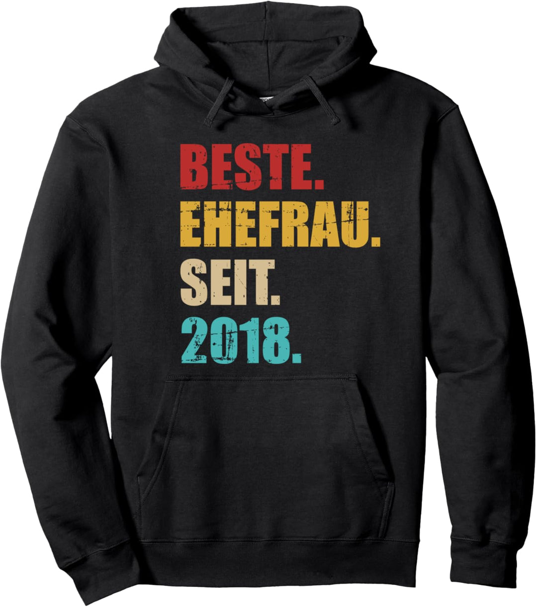 Beste Ehefrau seit 2018 5. Hochzeitstag Pullover Hoodie