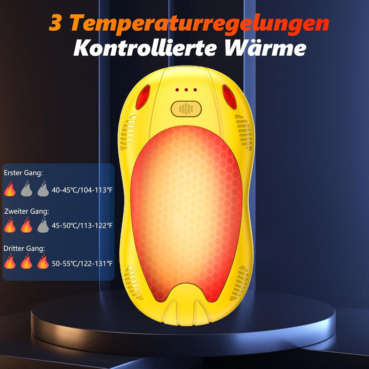 Handwärmer Elektrisch 2er, Taschenwärme, USB Taschenwärmer Wiederverwendbar mit 3 Wärmestufen, Winte
