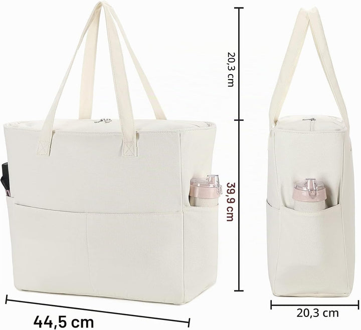 LEDAOU Grosse Strandtasche mit reissverschluss Damen Wasserdicht Umhängetasche Tragetasche shopper s