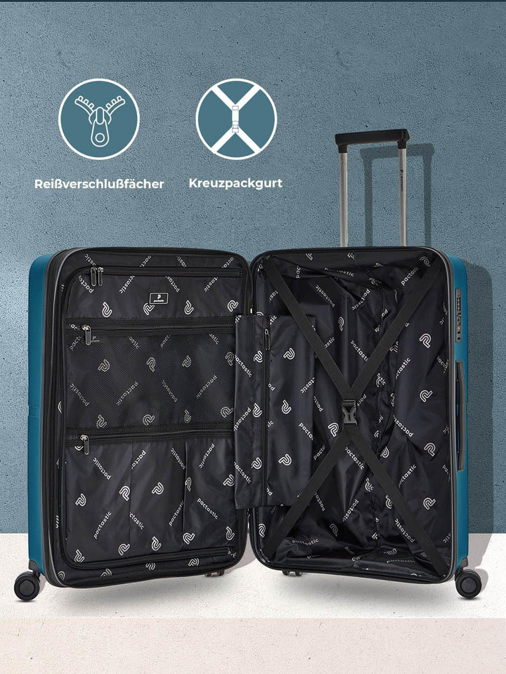 Pactastic Ultraleicht Hartschalen Check-in Koffer | Mittelgrosser Trolley 45 x 26 x 67 cm | von 71 a